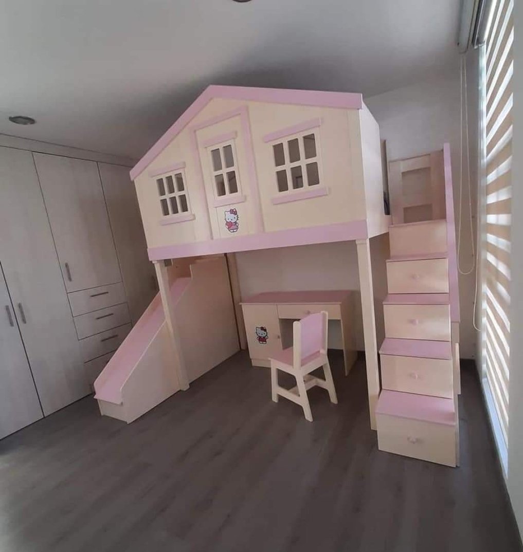 cama infantil con diseño de casita